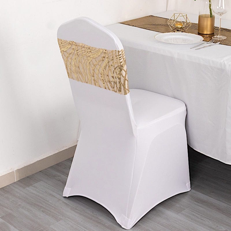 5 Mesh with Embroidered Sequins Chair Sashes