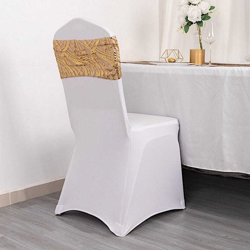 5 Mesh with Embroidered Sequins Chair Sashes