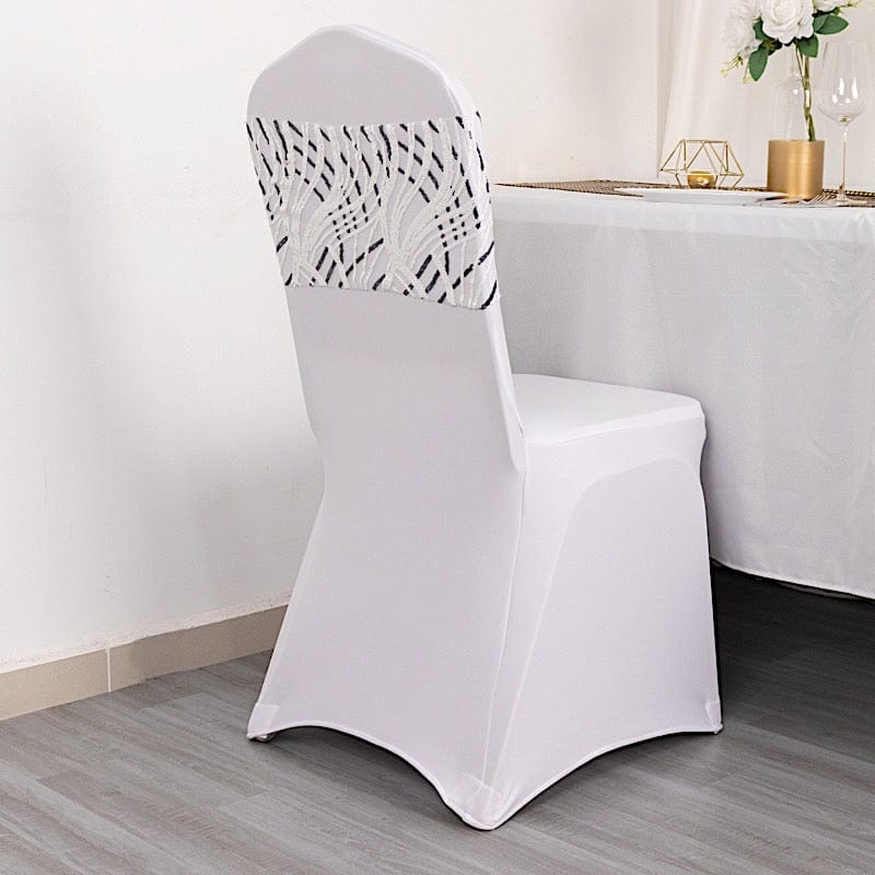 5 Mesh with Embroidered Sequins Chair Sashes