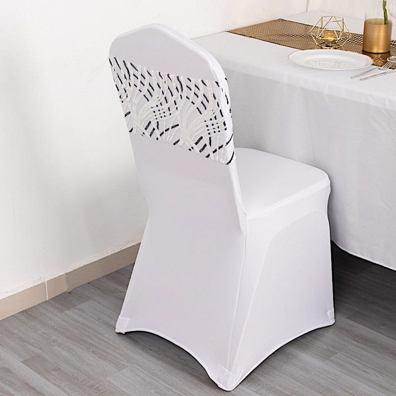 5 Mesh with Embroidered Sequins Chair Sashes