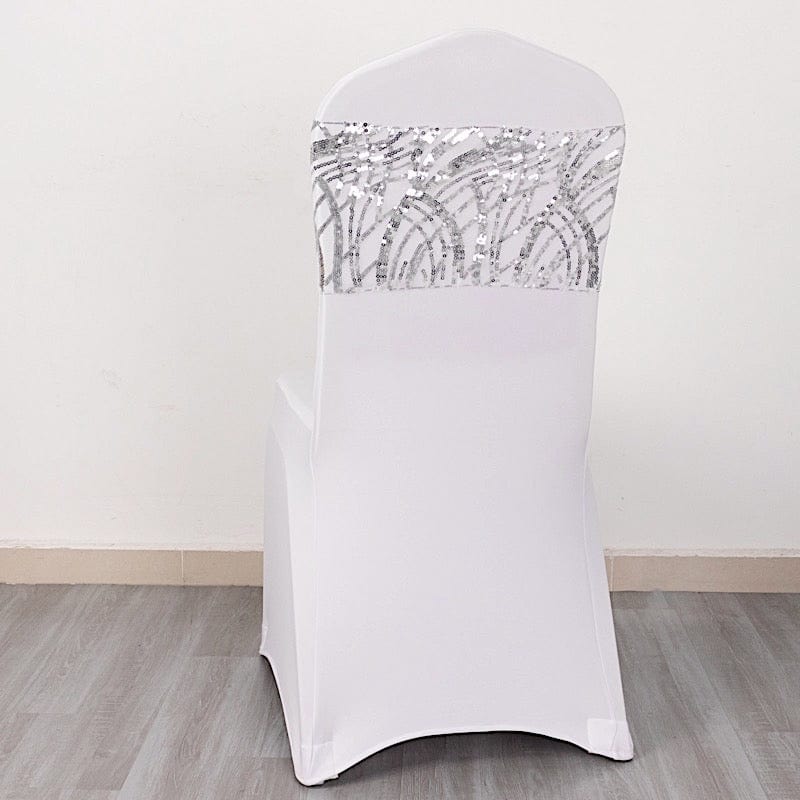 5 Mesh with Embroidered Sequins Chair Sashes