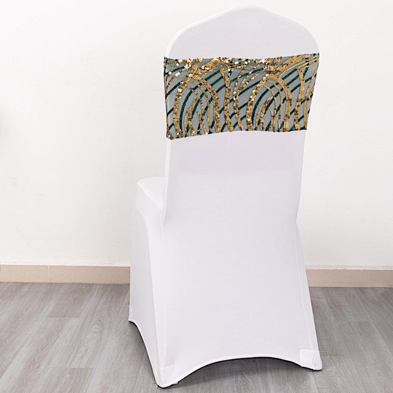 5 Mesh with Embroidered Sequins Chair Sashes
