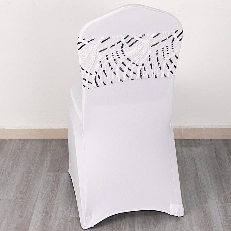 5 Mesh with Embroidered Sequins Chair Sashes
