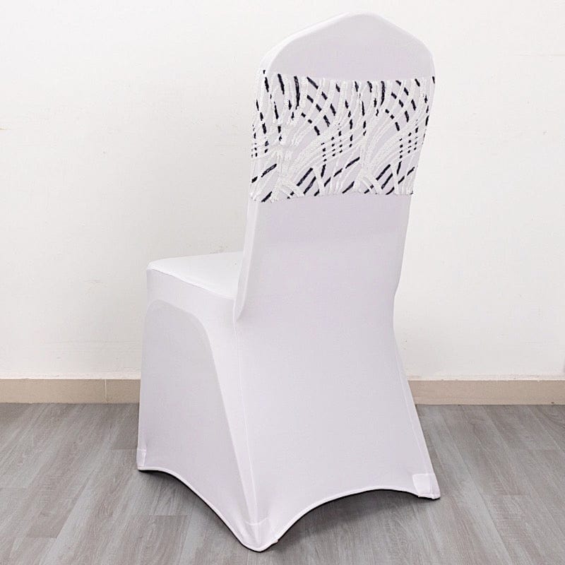 5 Mesh with Embroidered Sequins Chair Sashes