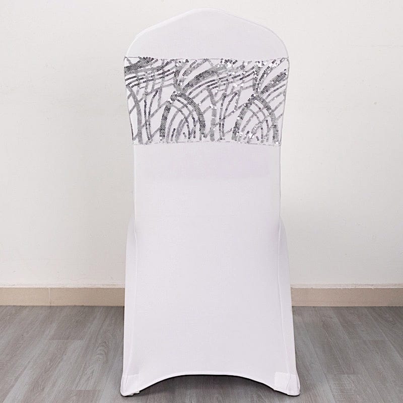 5 Mesh with Embroidered Sequins Chair Sashes