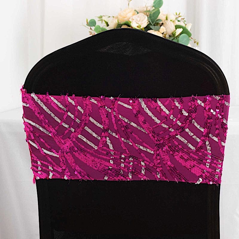 5 Mesh with Embroidered Sequins Chair Sashes