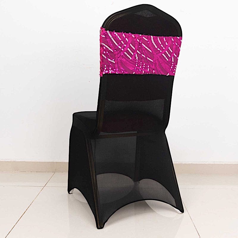 5 Mesh with Embroidered Sequins Chair Sashes