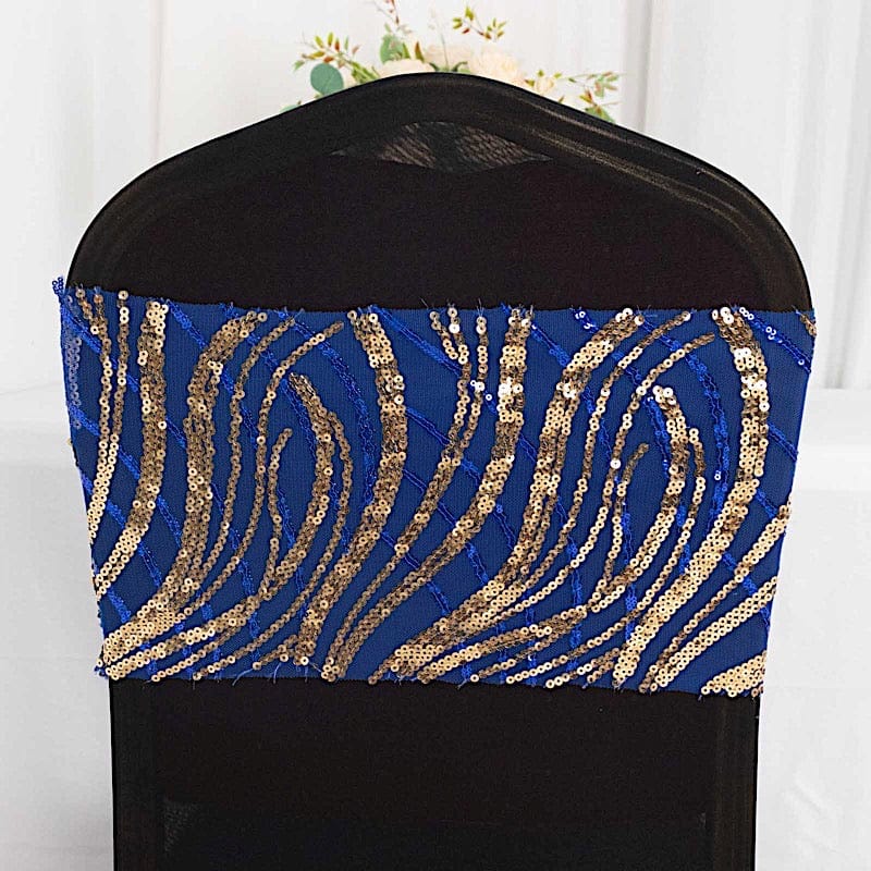 5 Mesh with Embroidered Sequins Chair Sashes