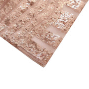 5 Mesh with Geometric Embroidered Sequins Cylinder Display Stand Covers Set