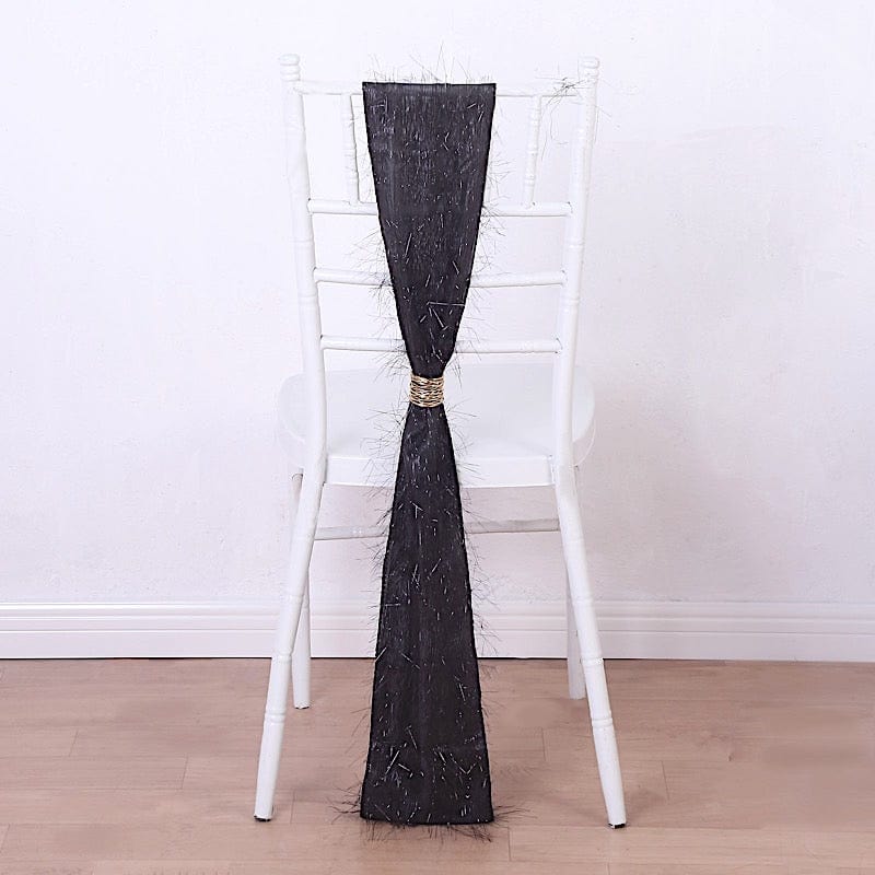 5 Metallic Fringe Shag Tinsel Chair Sashes