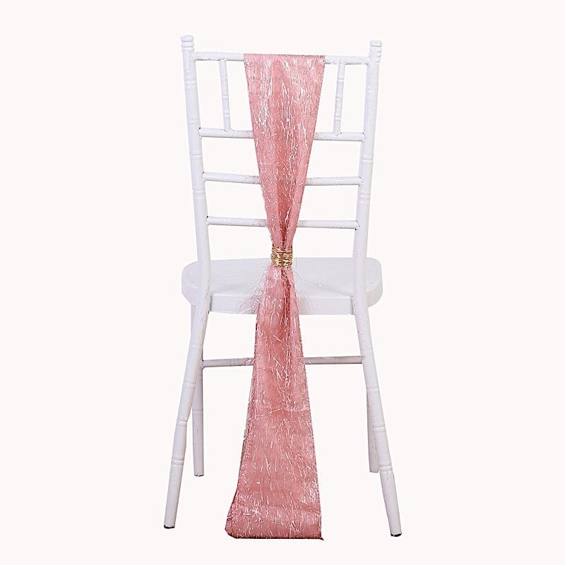 5 Metallic Fringe Shag Tinsel Chair Sashes SASH_STR01_054