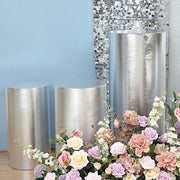 5 Metallic Spandex Cylinder Display Box Stand Covers