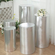 5 Metallic Spandex Cylinder Display Box Stand Covers