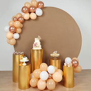 5 Metallic Spandex Cylinder Display Box Stand Covers