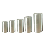 5 Metallic Spandex Cylinder Display Box Stand Covers PROP_BOX_006_SPX22_SILV