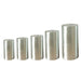 5 Metallic Spandex Cylinder Display Box Stand Covers PROP_BOX_006_SPX22_SILV