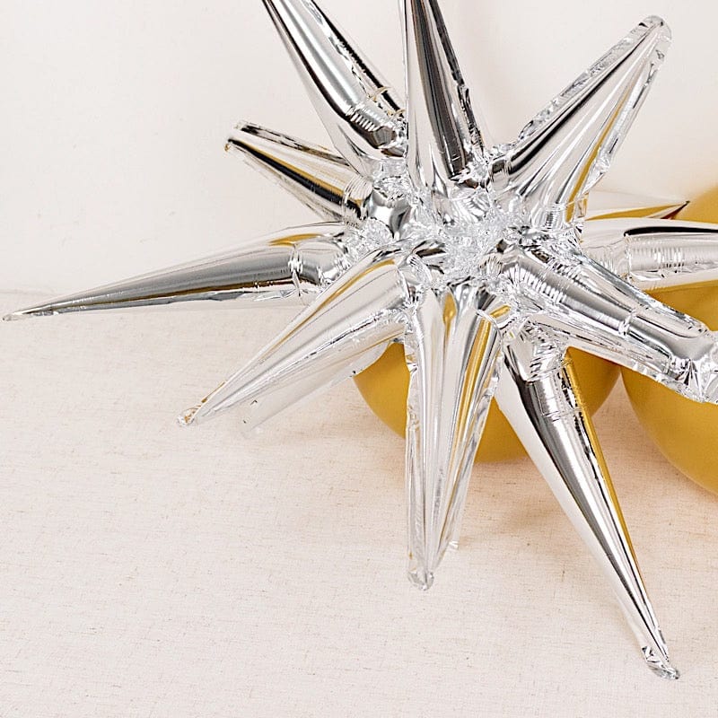 5 Metallic Star Explosion Foil Balloons