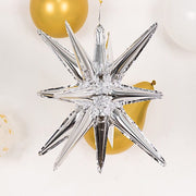 5 Metallic Star Explosion Foil Balloons