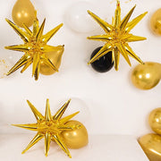 5 Metallic Star Explosion Foil Balloons