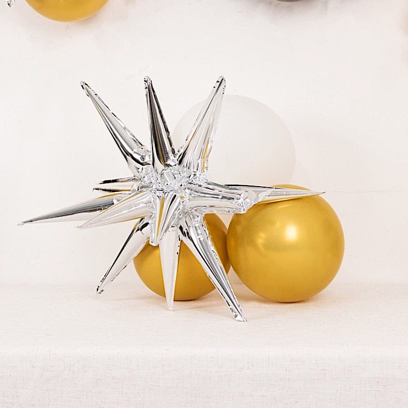 5 Metallic Star Explosion Foil Balloons