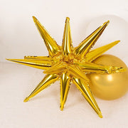 5 Metallic Star Explosion Foil Balloons