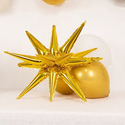 5 Metallic Star Explosion Foil Balloons