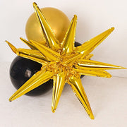 5 Metallic Star Explosion Foil Balloons