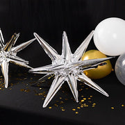 5 Metallic Star Explosion Foil Balloons