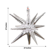 5 Metallic Star Explosion Foil Balloons