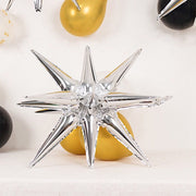 5 Metallic Star Explosion Foil Balloons