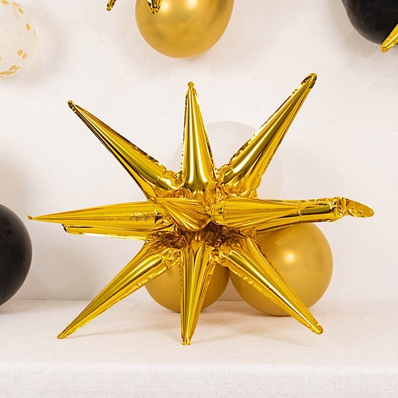 5 Metallic Star Explosion Foil Balloons