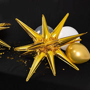 5 Metallic Star Explosion Foil Balloons