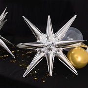 5 Metallic Star Explosion Foil Balloons