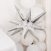 5 Metallic Star Explosion Foil Balloons