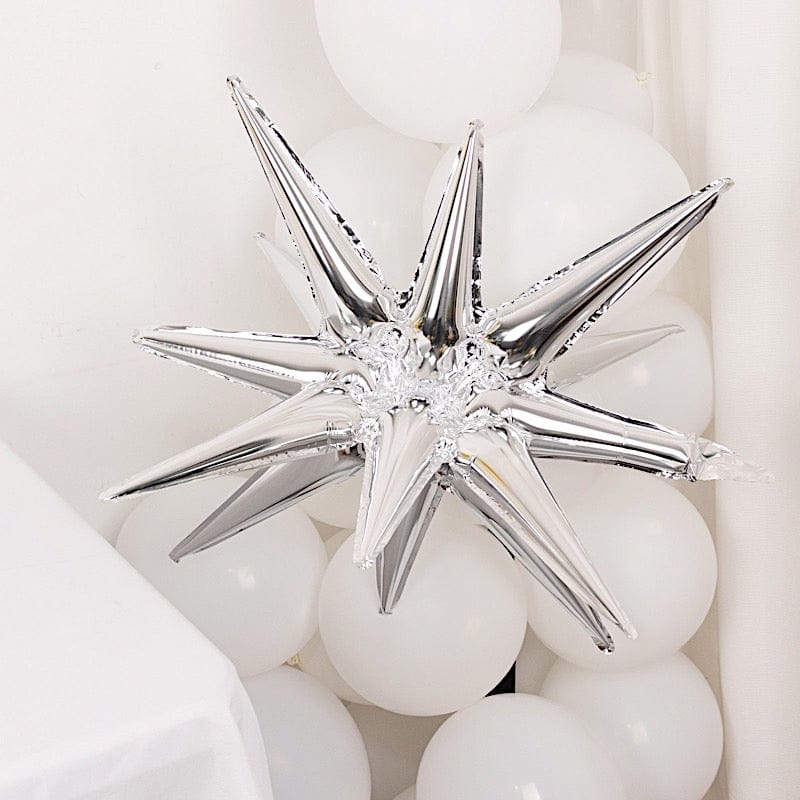 5 Metallic Star Explosion Foil Balloons