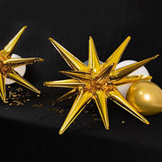 5 Metallic Star Explosion Foil Balloons