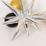 5 Metallic Star Explosion Foil Balloons