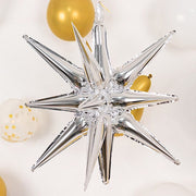 5 Metallic Star Explosion Foil Balloons