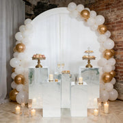 5 Mirror Acrylic Rectangular Display Stands Pre-Assembled Pedestal Riser