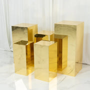 5 Mirror Acrylic Rectangular Display Stands Pre-Assembled Pedestal Riser