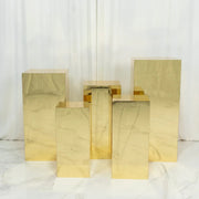 5 Mirror Acrylic Rectangular Display Stands Pre-Assembled Pedestal Riser