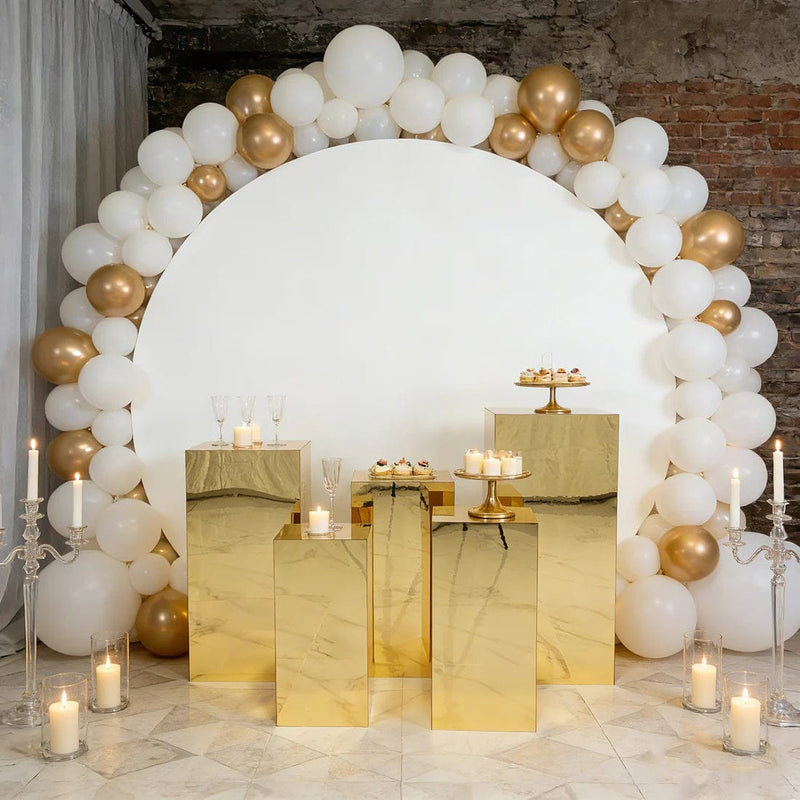 5 Mirror Acrylic Rectangular Display Stands Pre-Assembled Pedestal Riser