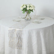 5 Organza Table Runners with Foil Wave Design