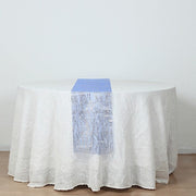 5 Organza Table Runners with Foil Wave Design