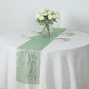 5 Organza Table Runners with Foil Wave Design