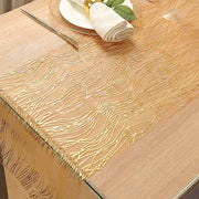 5 Organza Table Runners with Foil Wave Design