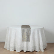 5 Organza Table Runners with Foil Wave Design