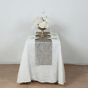 5 Organza Table Runners with Foil Wave Design