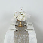 5 Organza Table Runners with Foil Wave Design