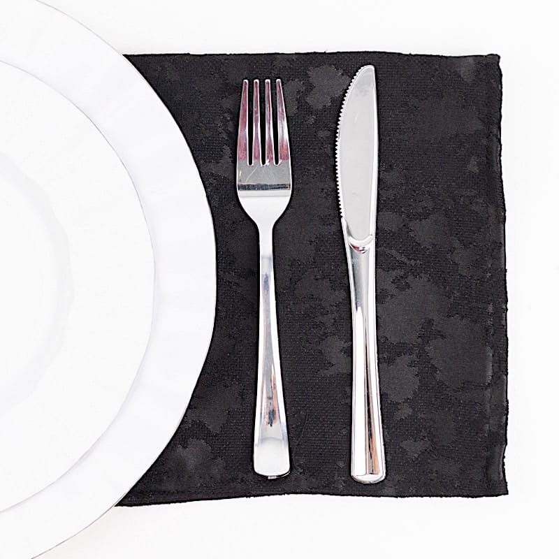 5 Pack 17" x 17" Jacquard Cloth Napkins Abstract Watercolor Pattern